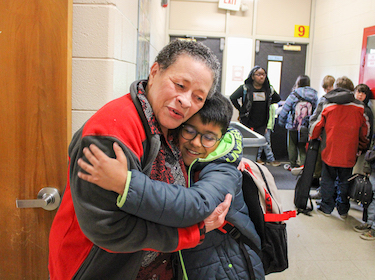 Marcia Turner Conley with student